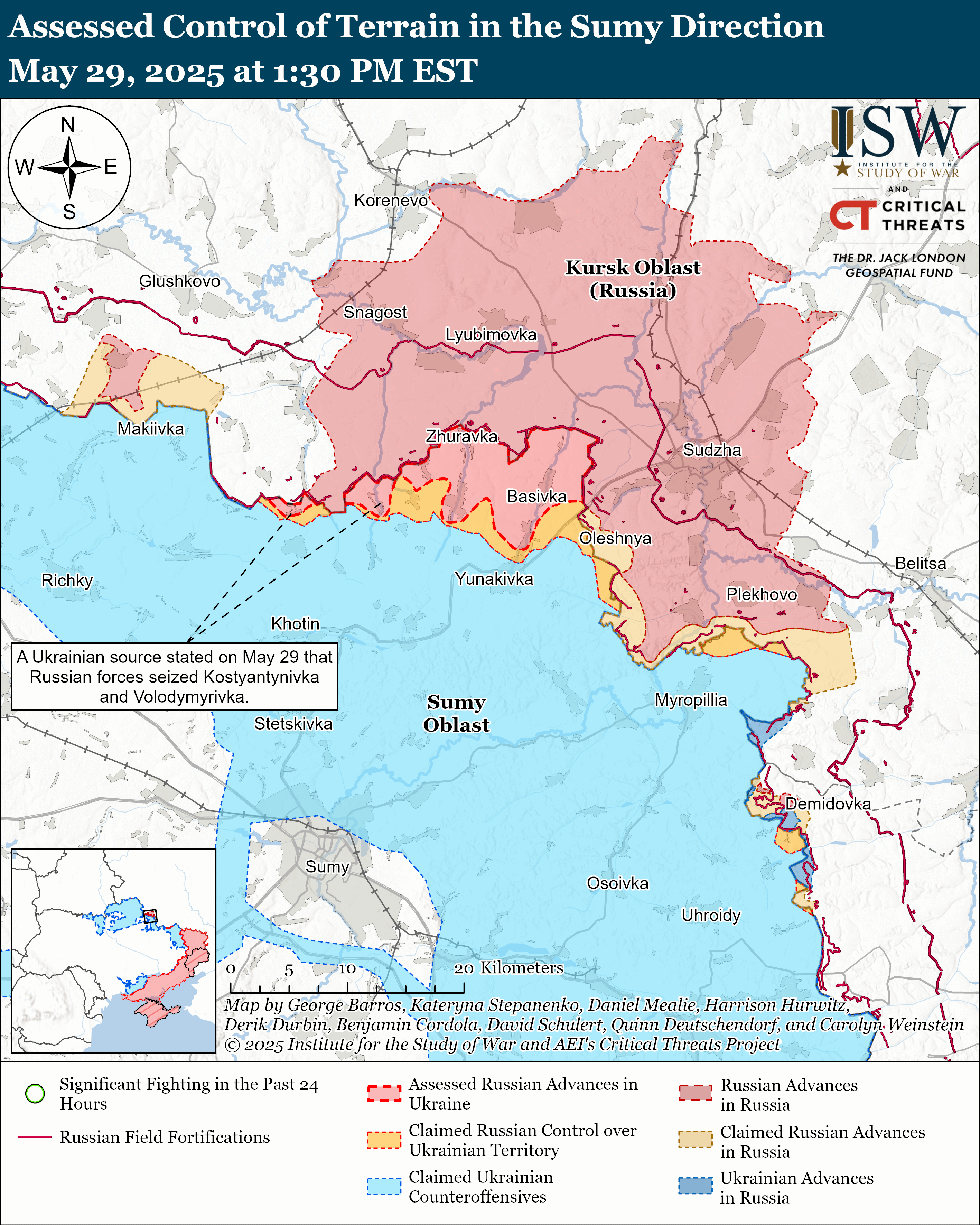 "Серая" зона расширяется. Где в Сумской области идут бои: карты